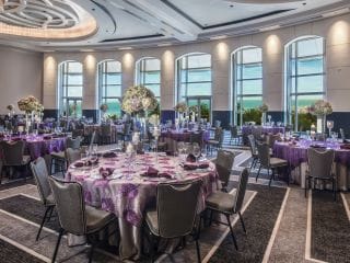 interior wedding setup in Loews Miami Beach Hotel