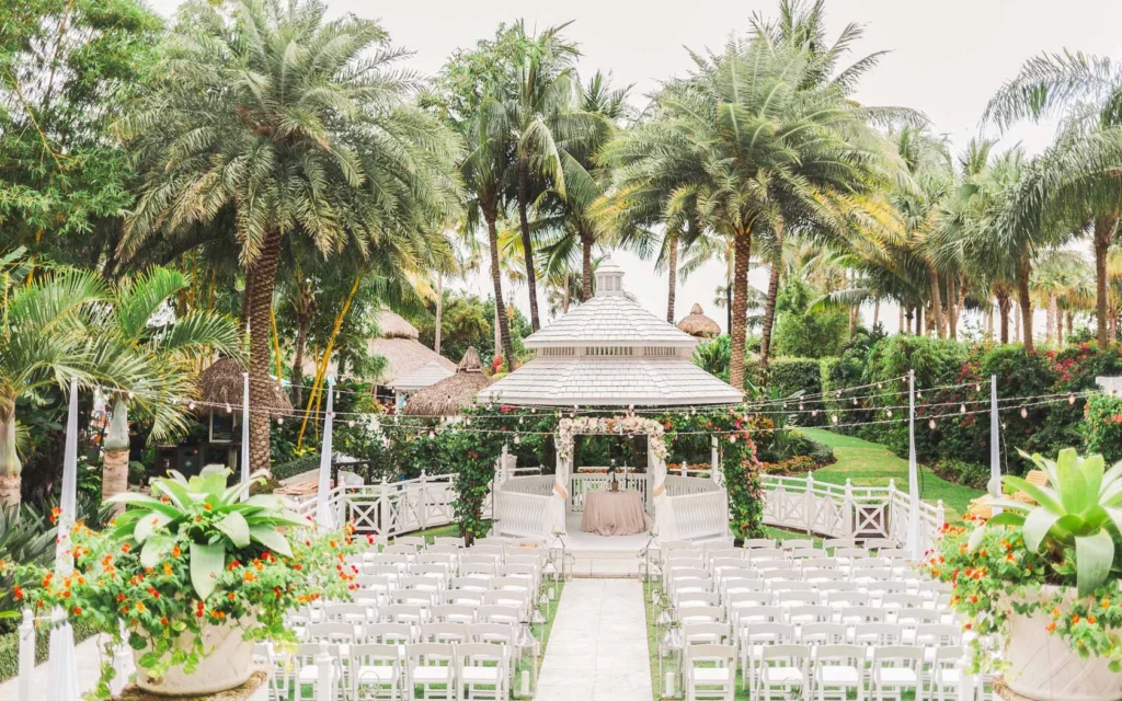 beautiful garden wedding in The Palms Hotel & Spa miami